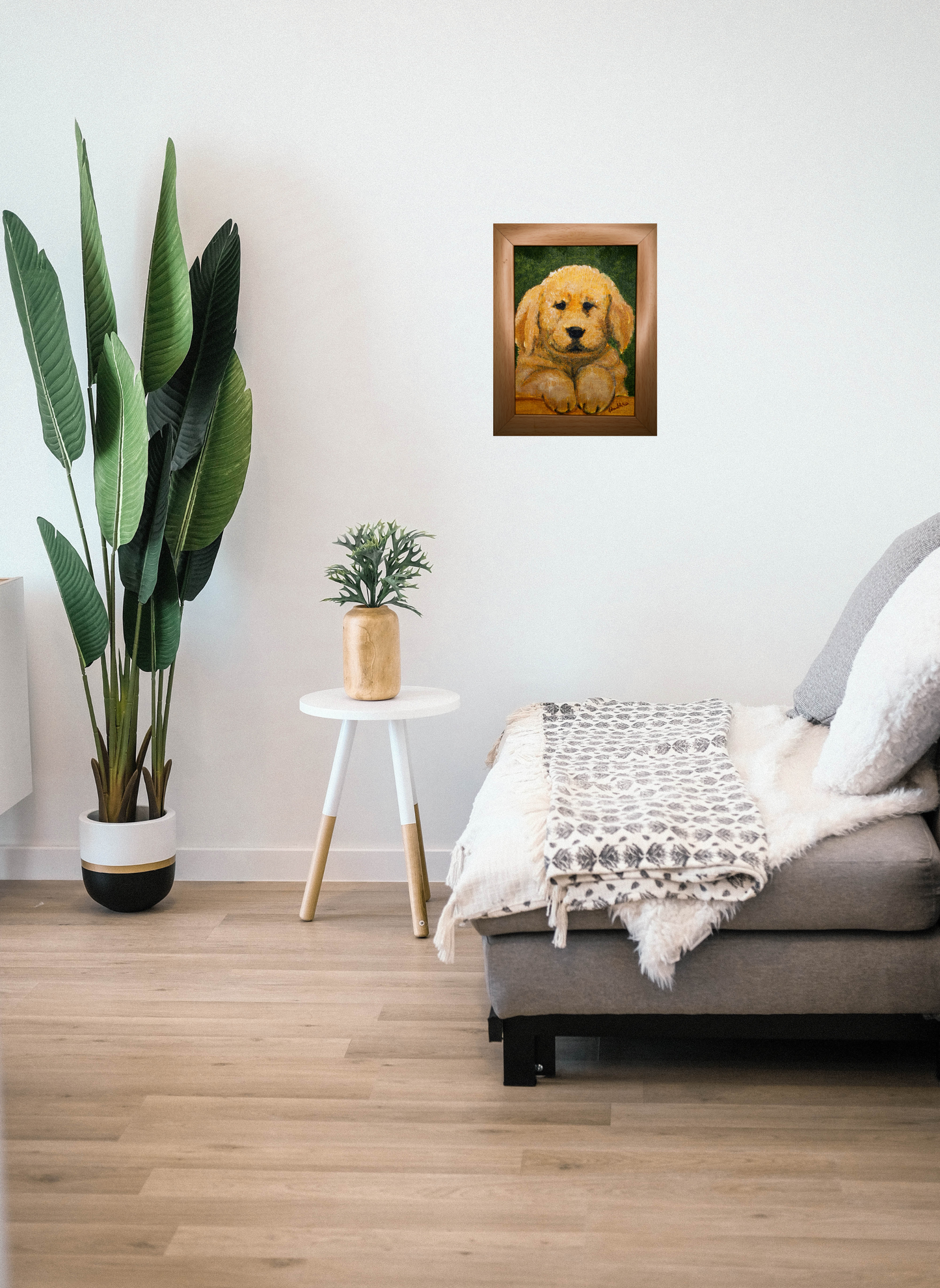 Golden Retriever - Cream Frame