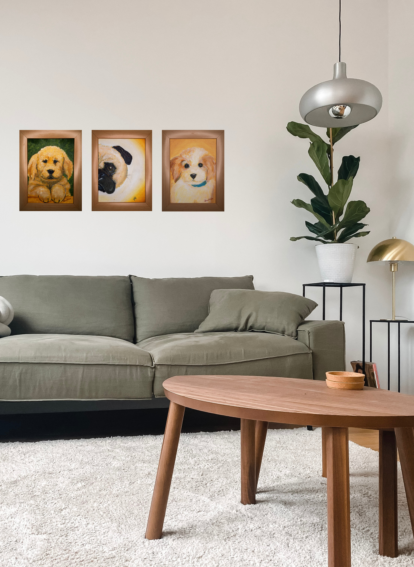Pug - Cream Frame