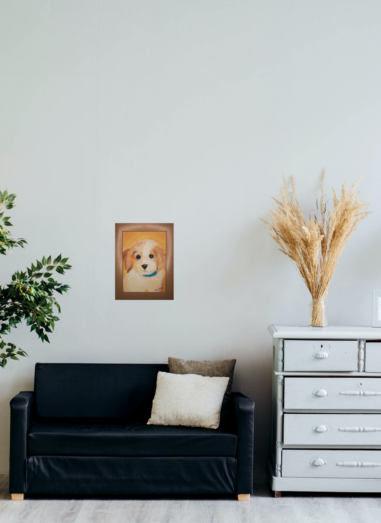 Charles Spaniel - Cream Frame