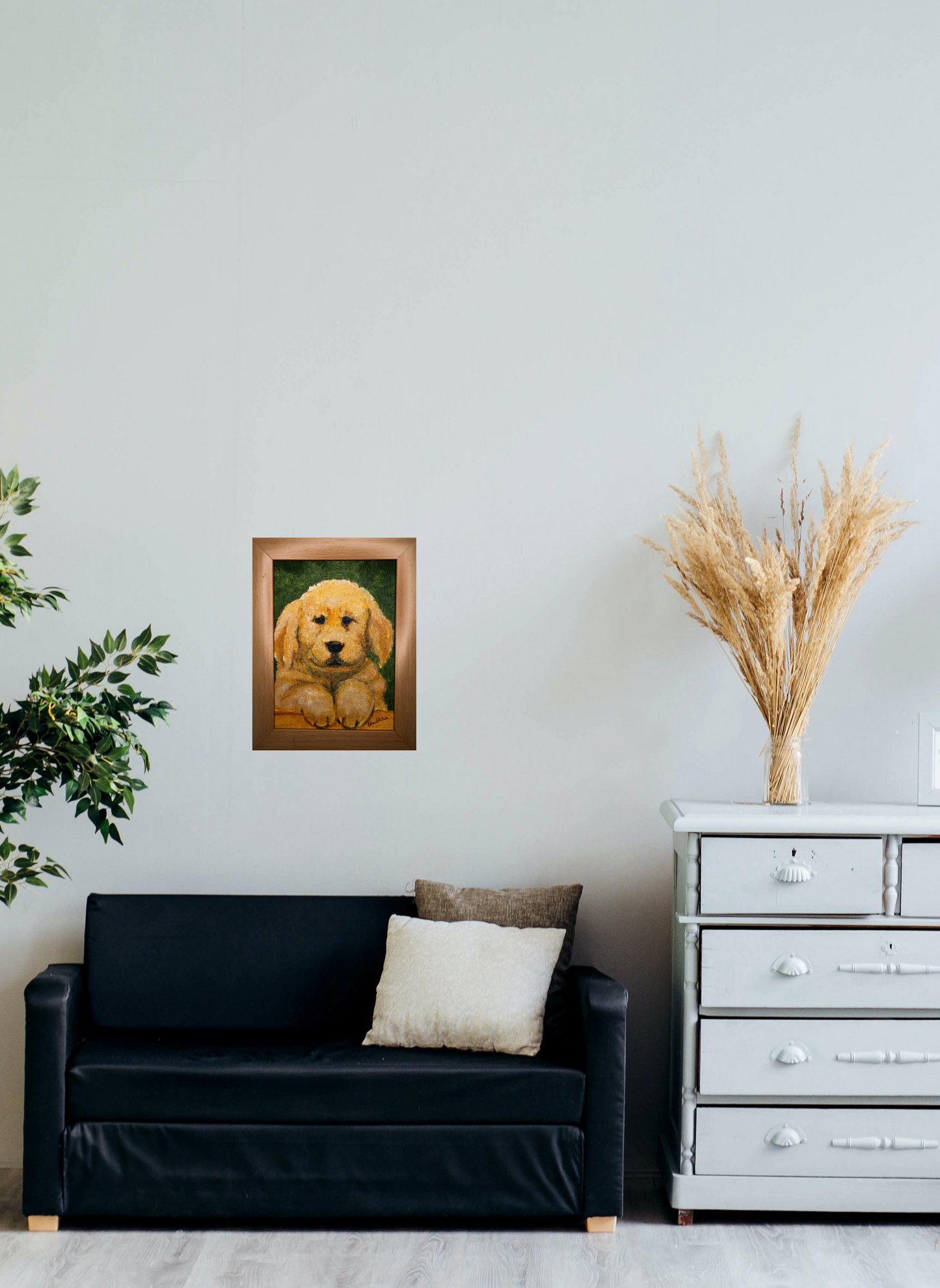 Golden Retriever - Cream Frame