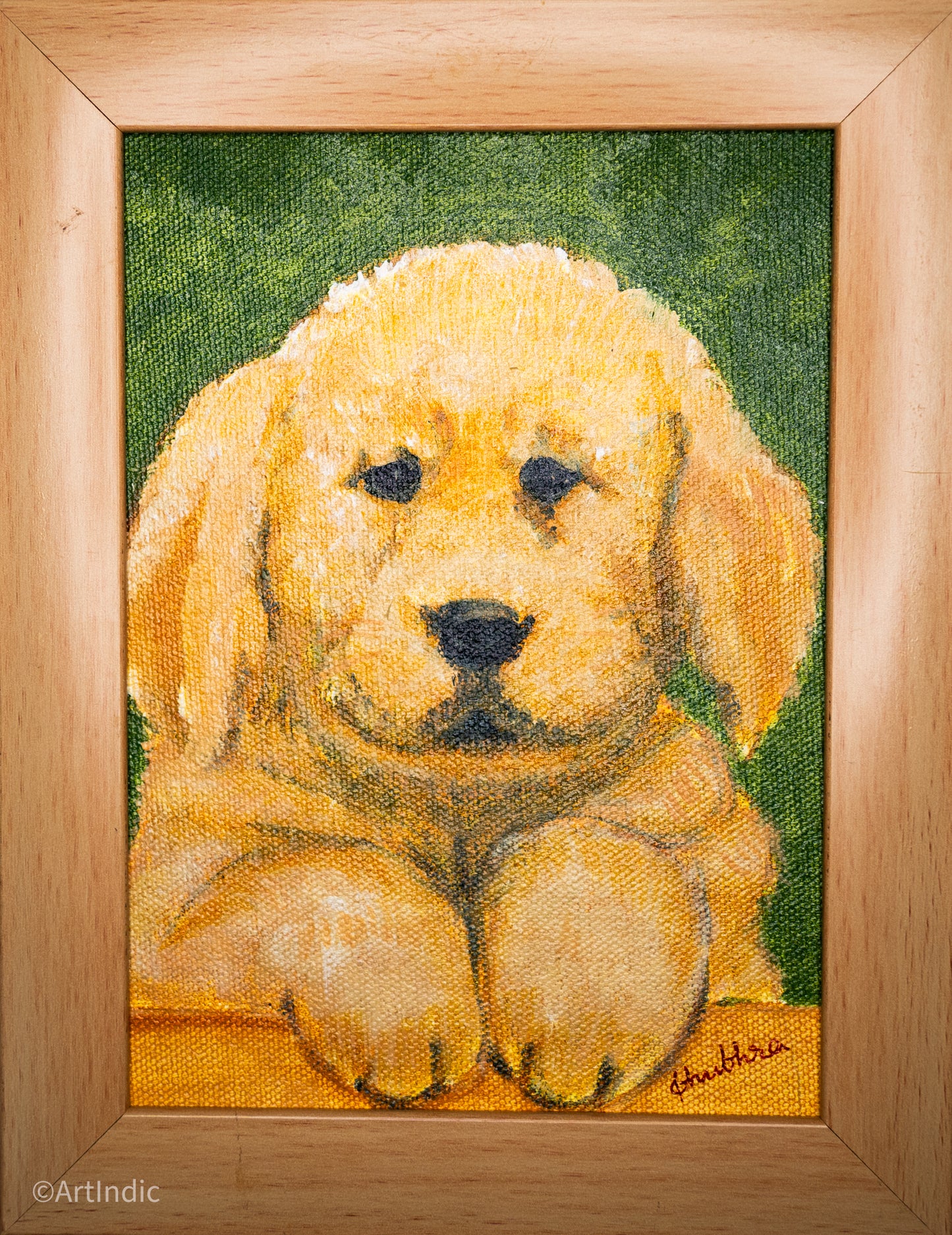 Golden Retriever - Cream Frame