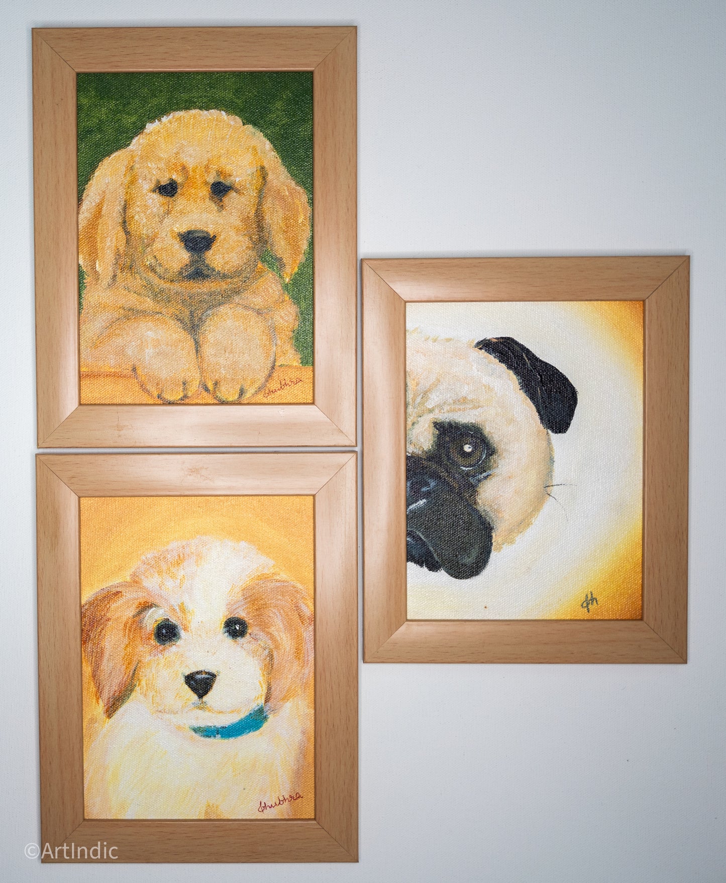 Pug - Cream Frame