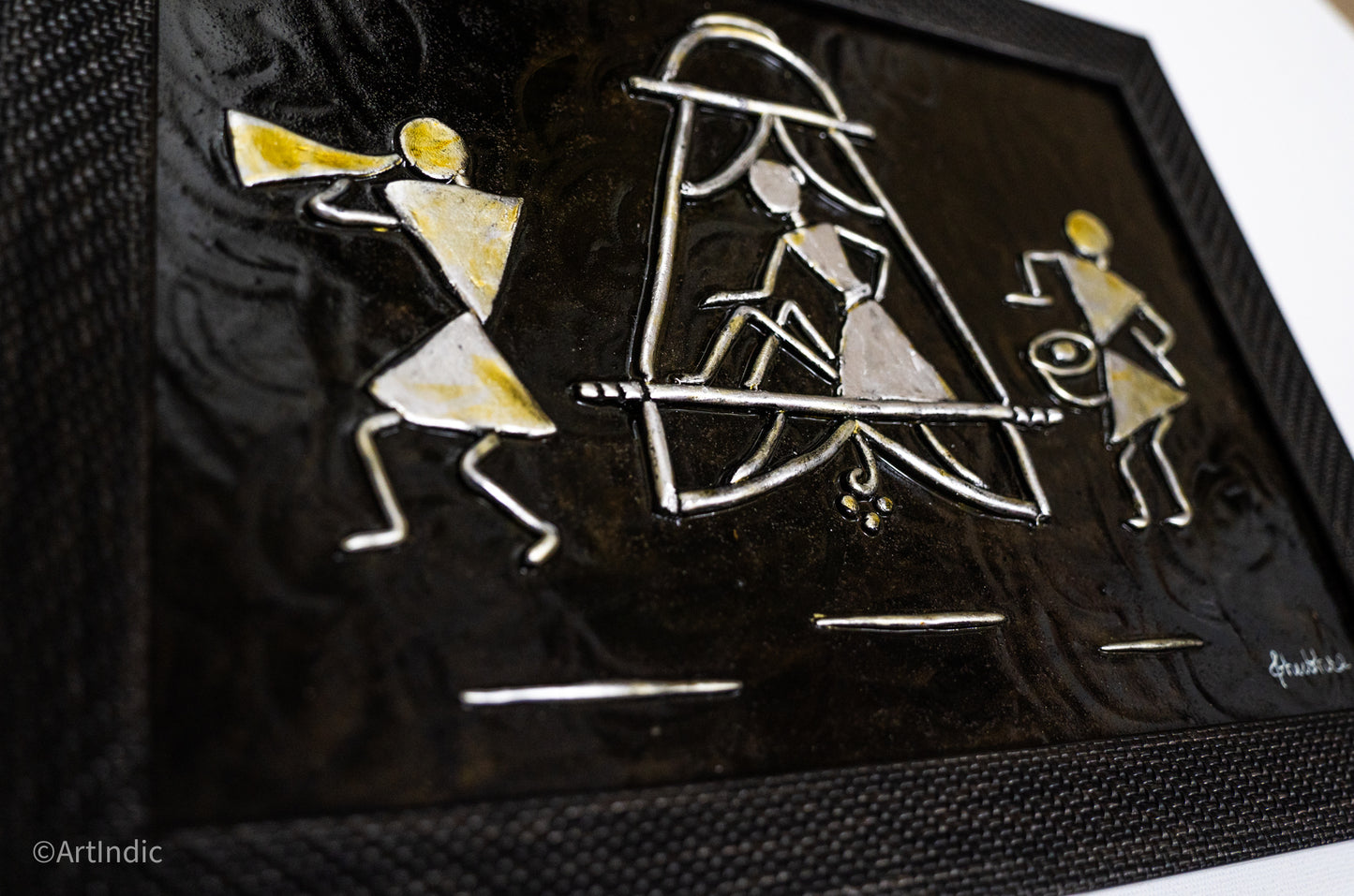 Warli - Black (Framed)
