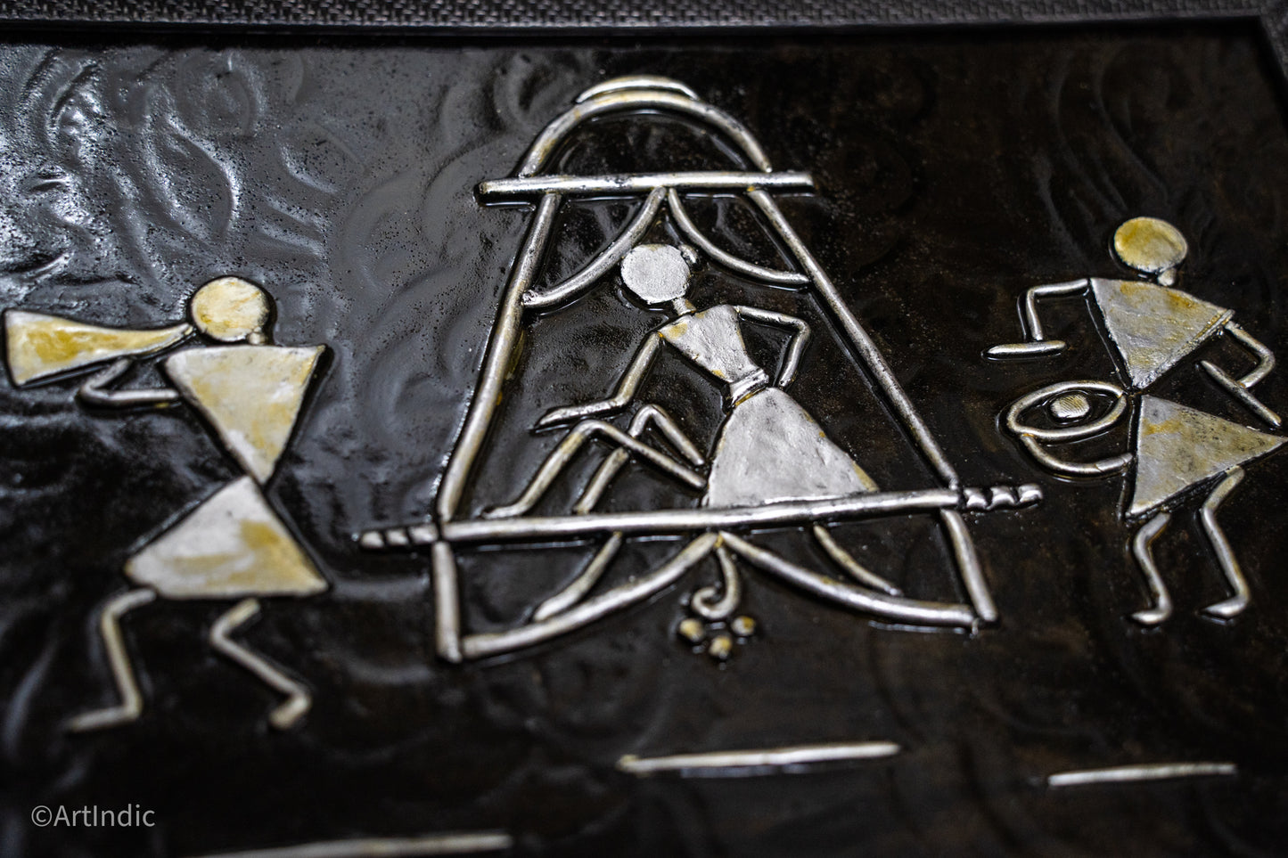 Warli - Black (Framed)