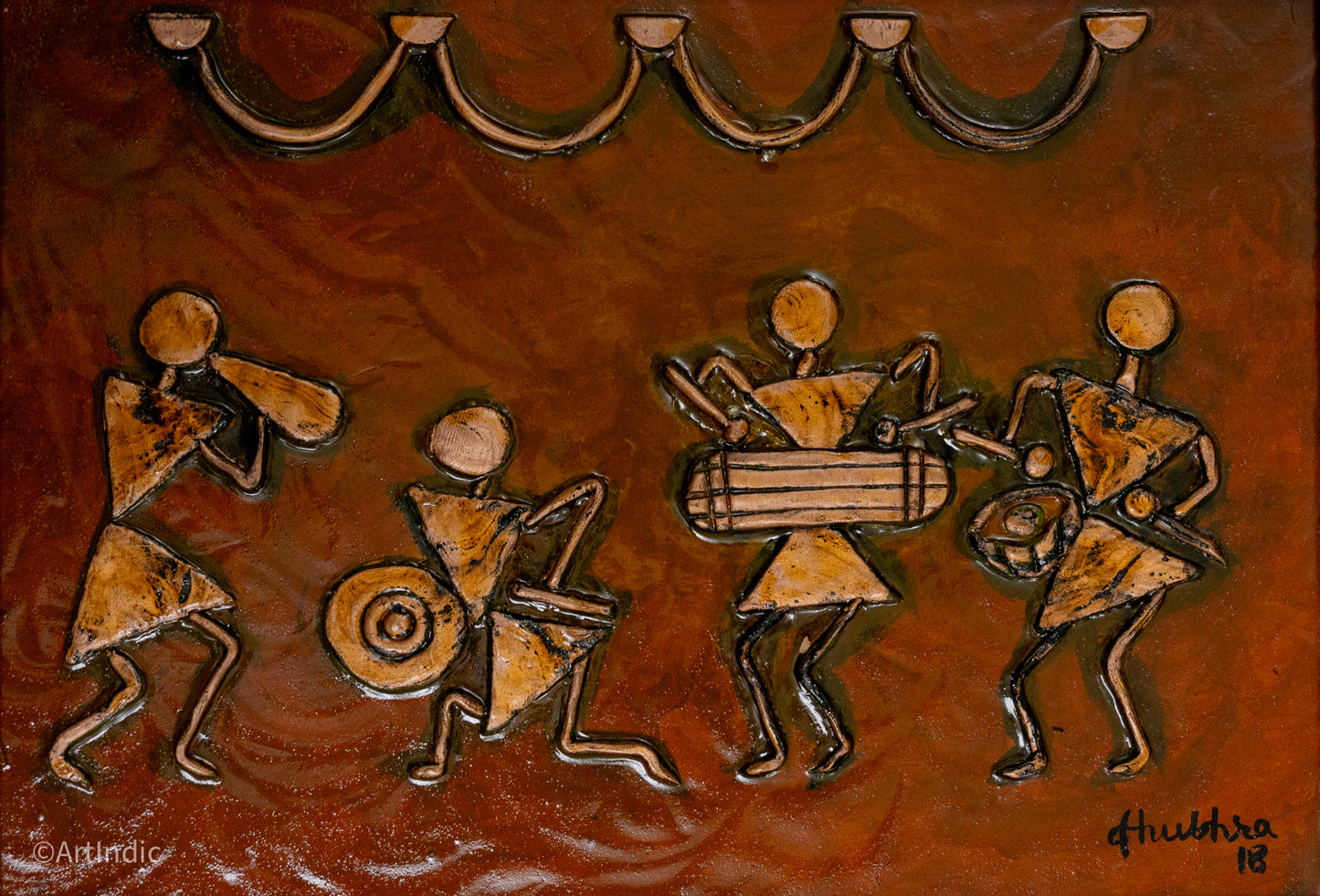 Warli - Bronze (Framed)