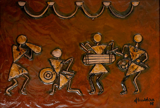 Warli - Bronze (Framed)
